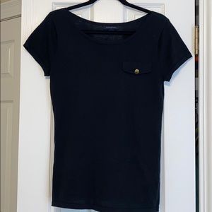 Banana Republic Black SS Crewneck Sweater